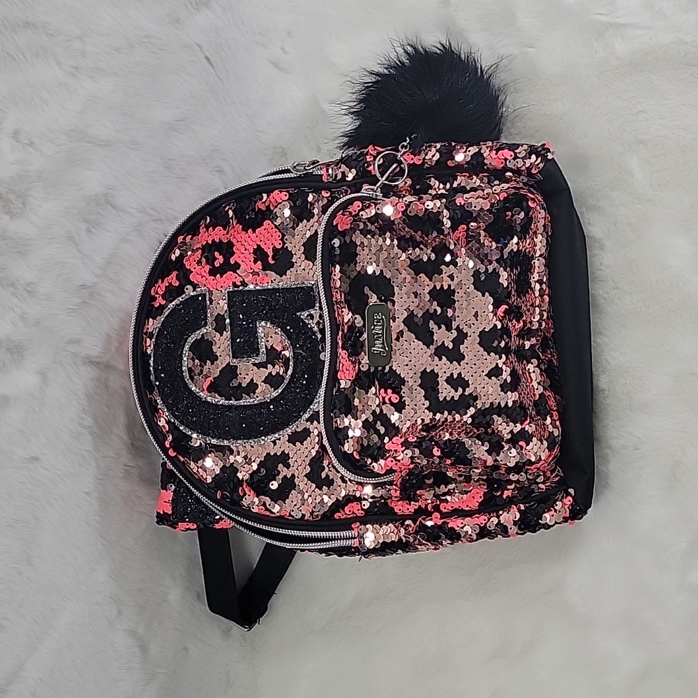 Justice Mini Leopard Sequins Backpack With Ears "G"
